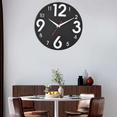 Wooden Silent Non-Ticking Wall Clock for Home Stylish Latest Designer Wall Clock for Home Living Room Bedroom Office Hall